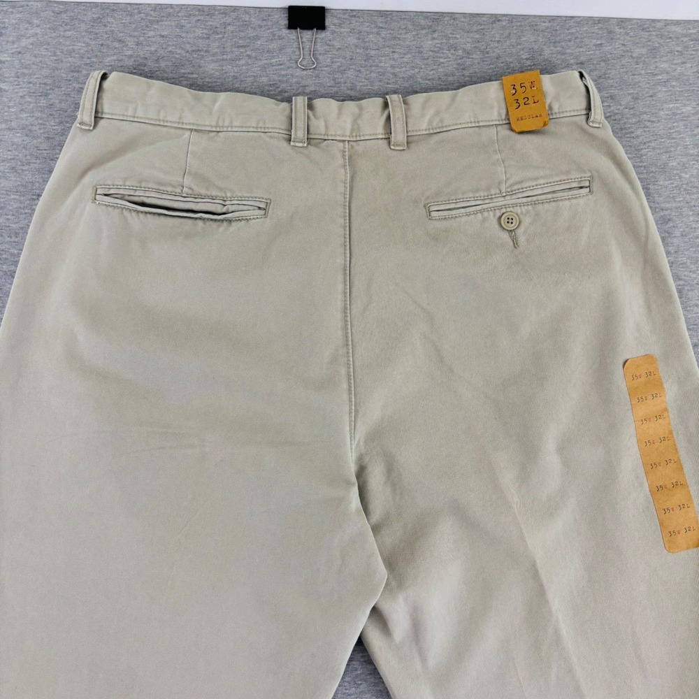 J.Crew Broken-In Chino Pants Mens 35x32 Khaki Tan Cotton Straight Leg NEW - Picture 6 of 10